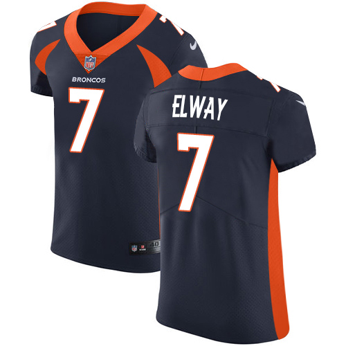 Nike Broncos #7 John Elway Navy Blue Alternate Men's Stitched NFL Vapor Untouchable Elite Jersey - Click Image to Close